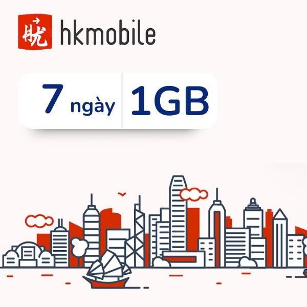 Esim du lịch HongKong 1GB/7Ngày