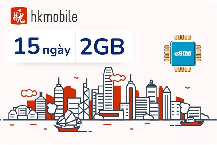 eSim du lịch HongKong 2GB/15 Ngày