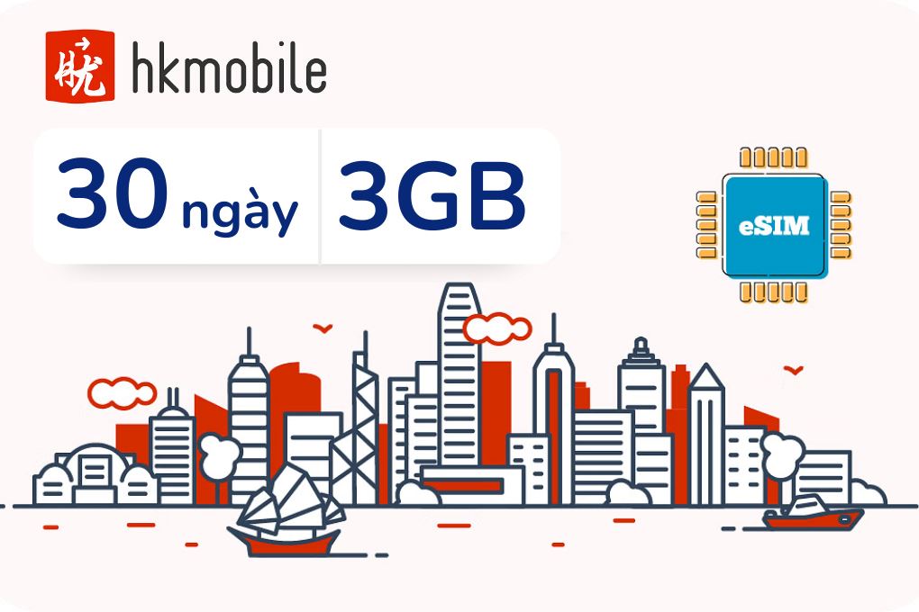 eSIM du lịch Airalo HongKong 3GB/30 Ngày