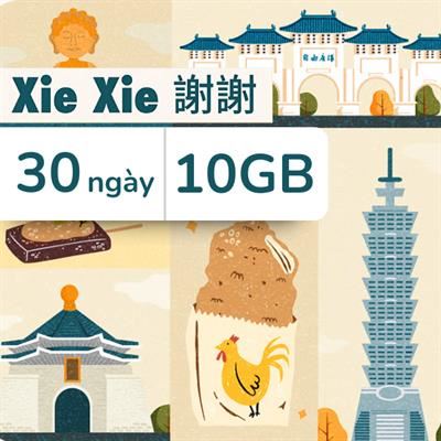 eSim du lịch Taiwan 10GB/30 Ngày