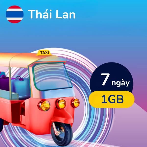 eSim du lịch Thailand 1GB/7 Ngày