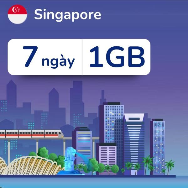 eSim du lịch Singapore 1GB/7 Ngày