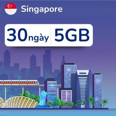 eSim du lịch Singapore 5GB/30 Ngày