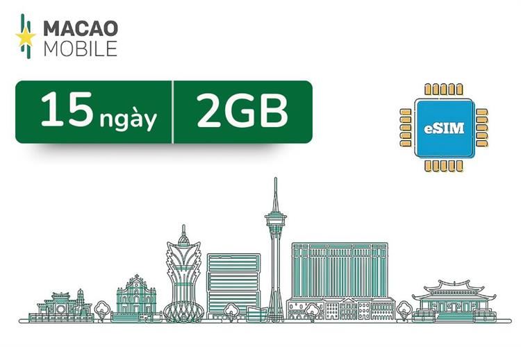 eSim du lịch Macao 2GB/15 Ngày