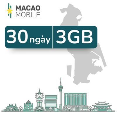 eSim du lịch Macao 3GB/30 Ngày