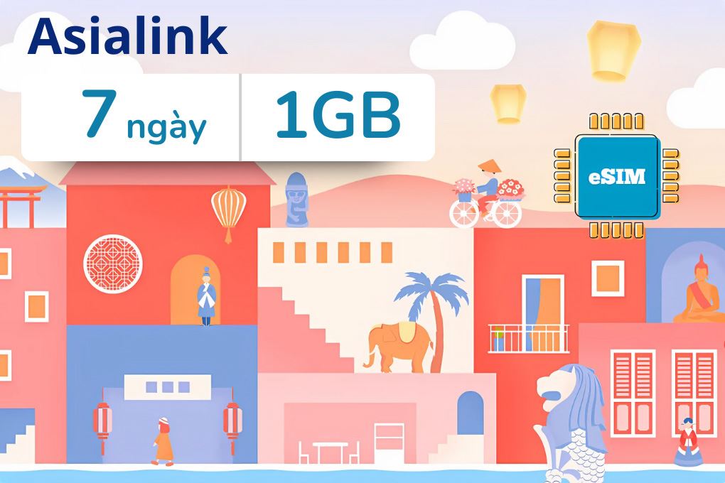 eSIM du lịch Airalo Asia 1GB/7 Ngày