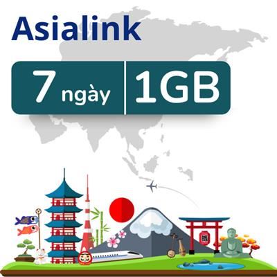 eSim du lịch Asia 1GB/7 Ngày