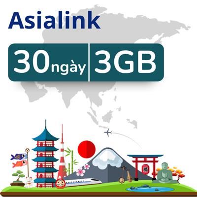 eSim du lịch Asia 3GB/30 Ngày