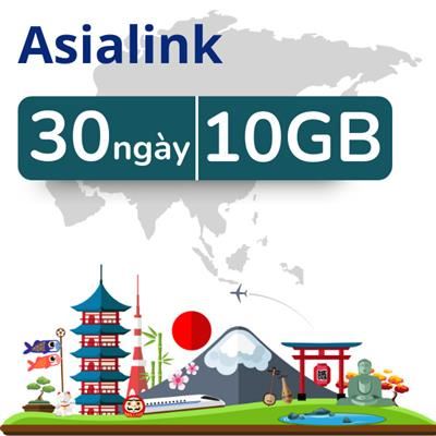 eSim du lịch Asia 10GB/30 Ngày