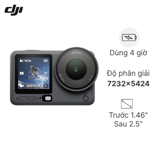 Camera kỹ thuật số DJI Osmo Action 6 Adventure Combo_AC006