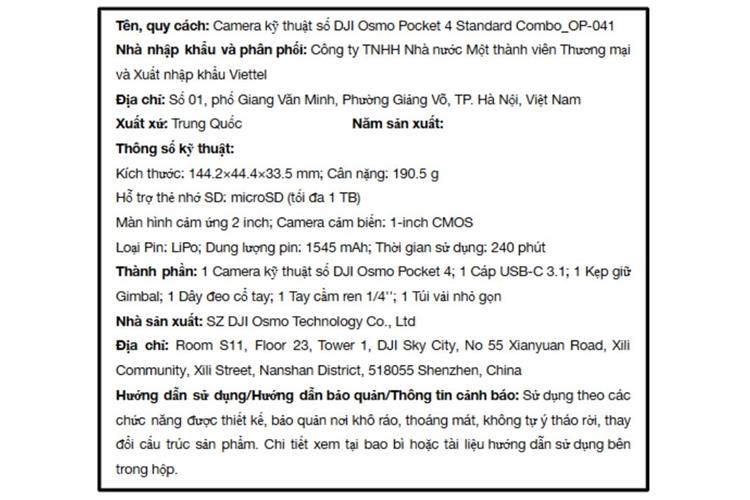 Camera kỹ thuật số DJI Osmo Pocket 4 Standard Combo_OP-041STD Màu Đen