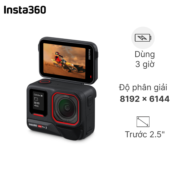 Camera hành trình Insta360 Ace Pro 2 Dual Battery Standard Bundle