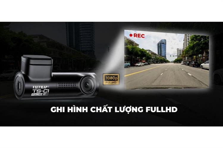 Camera hành trình xe hơi Full HD Vietmap TS-C1 Màu Đen