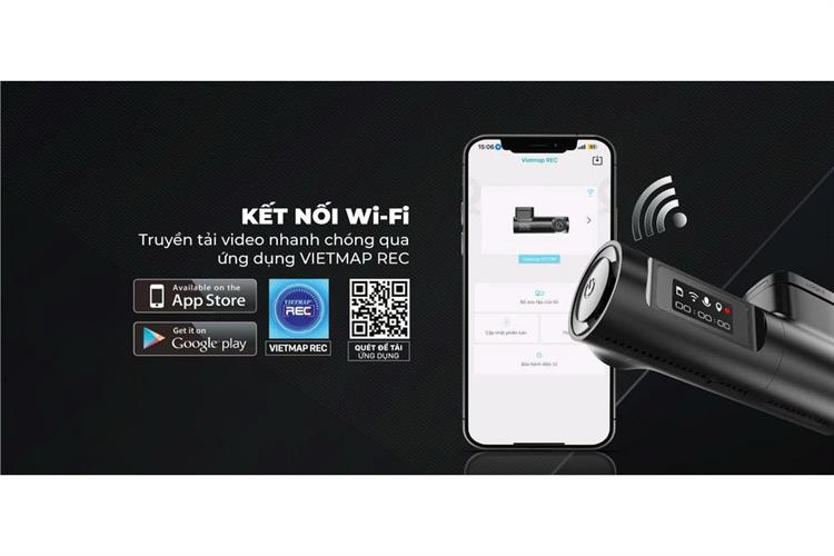 Camera hành trình xe hơi 2K GPS Vietmap TS-C9P Màu Đen