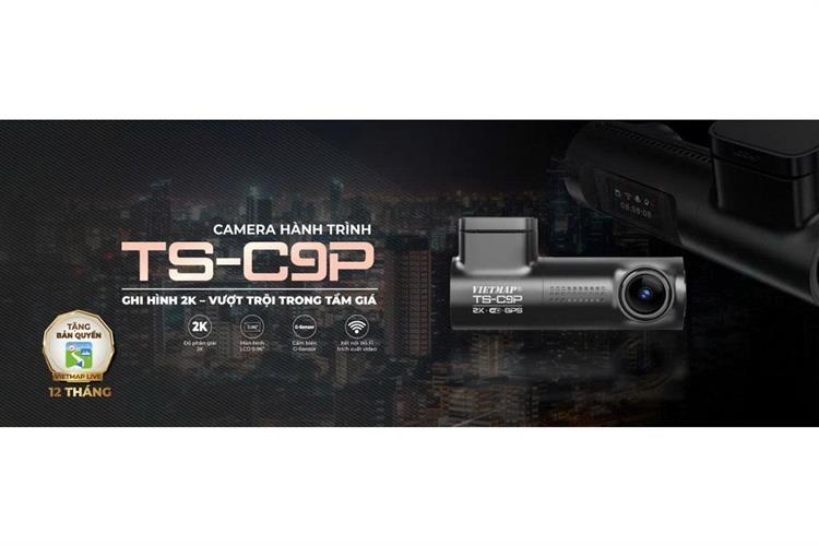 Camera hành trình xe hơi 2K GPS Vietmap TS-C9P Màu Đen