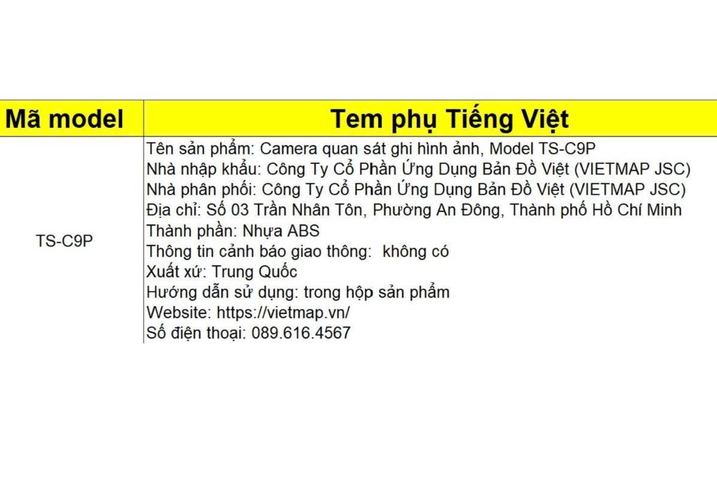 Camera hành trình xe hơi 2K GPS Vietmap TS-C9P Màu Đen