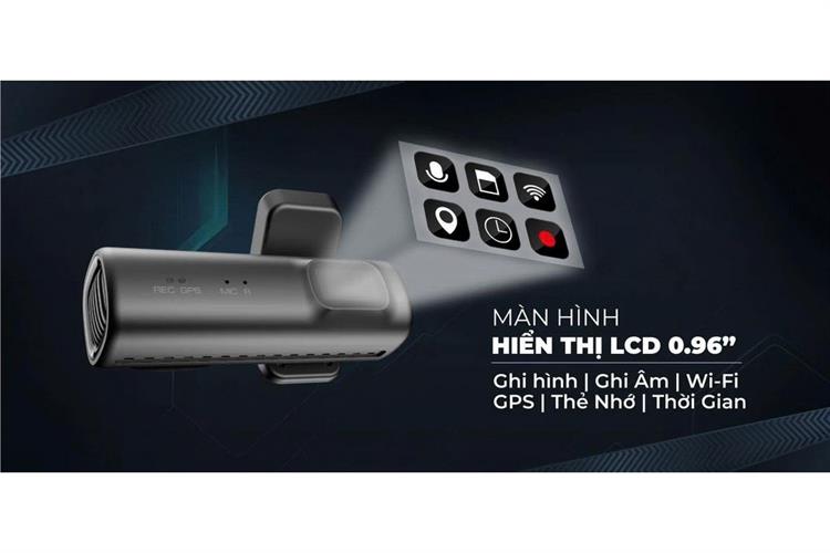 Camera hành trình xe hơi ghi hình trước sau 2K GPS Vietmap TS-2K Lite Màu Đen