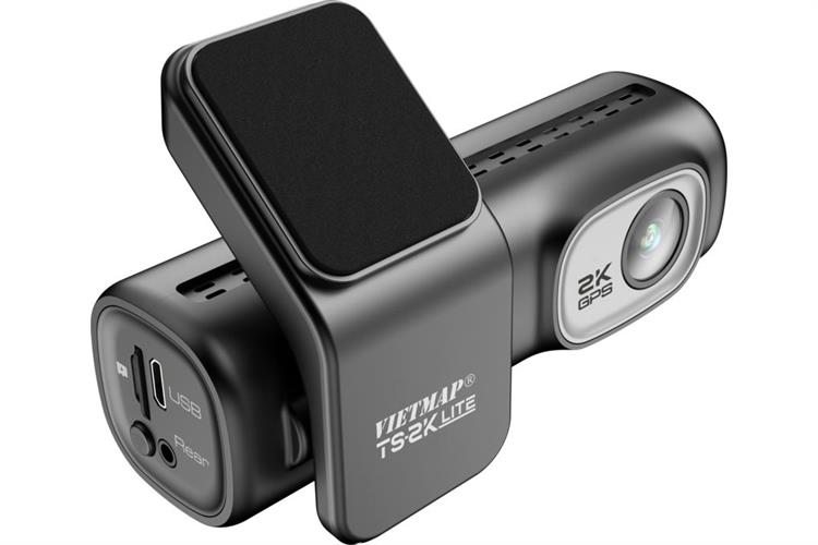 Camera hành trình xe hơi ghi hình trước sau 2K GPS Vietmap TS-2K Lite Màu Đen