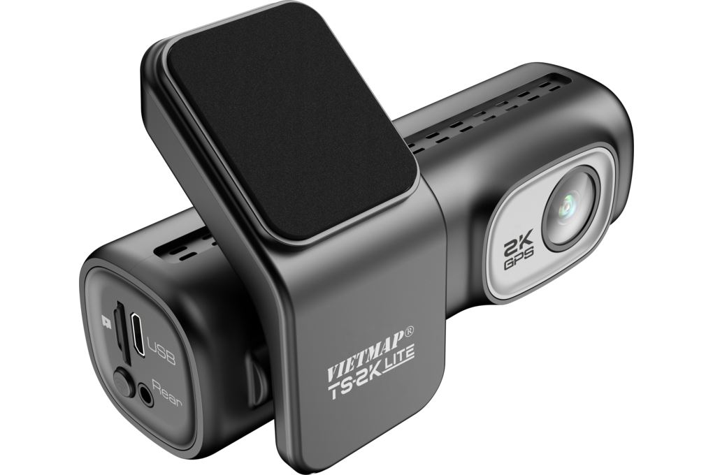 Camera hành trình xe hơi ghi hình trước sau 2K GPS Vietmap TS-2K Lite Màu Đen