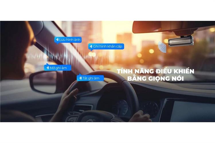 Camera hành trình xe hơi ghi hình trước sau ADAS Cảnh Báo Giọng Nói GPS Vietmap TS-5K Màu Đen