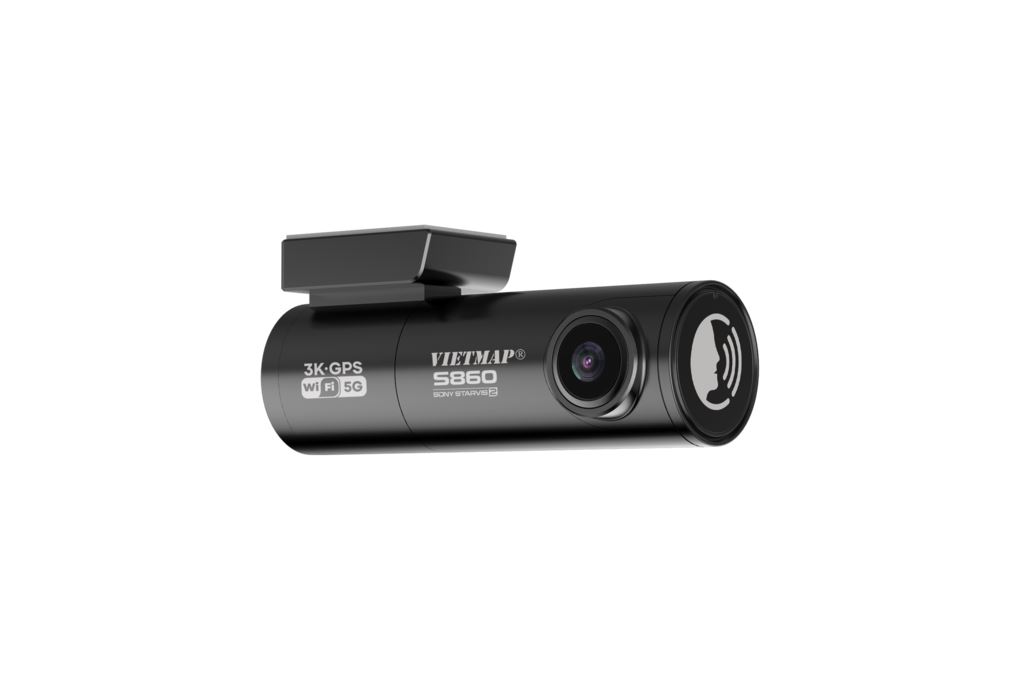 Camera hành trình xe hơi ghi hình trước sau Cảnh Báo Giọng Nói GPS Vietmap S860 Màu Đen