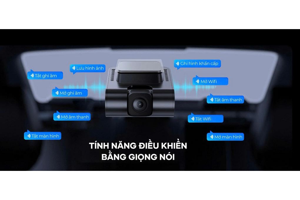 Camera hành trình xe hơi ghi hình trước sau 4K Cảnh Báo Giọng Nói GPS Vietmap S720 Màu Đen