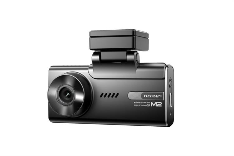 Camera hành trình xe hơi ghi hình trước sau 2K Cảnh Báo Giọng Nói 4G GPS Vietmap SpeedMap M2 Màu Đen