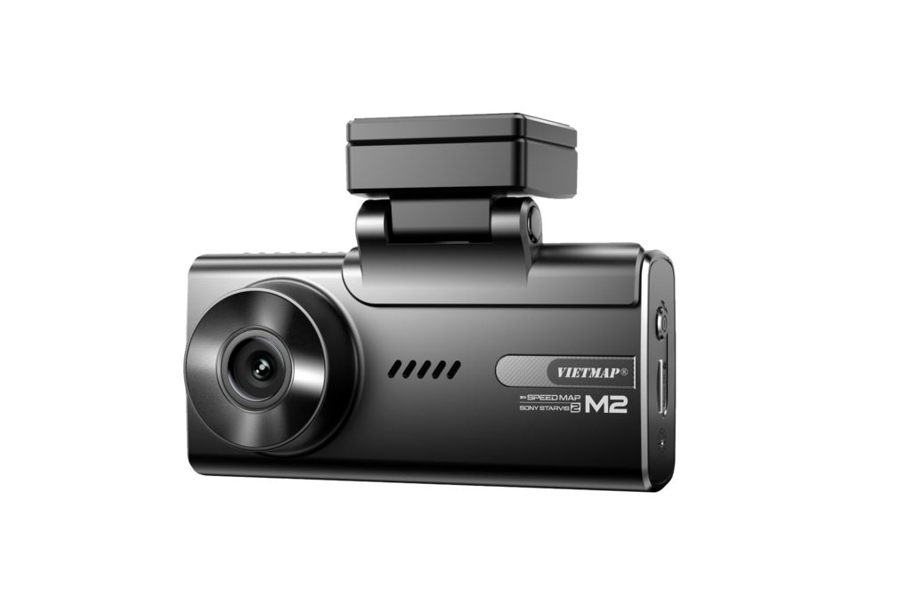 Camera hành trình xe hơi ghi hình trước sau 2K Cảnh Báo Giọng Nói 4G GPS Vietmap SpeedMap M2 Màu Đen