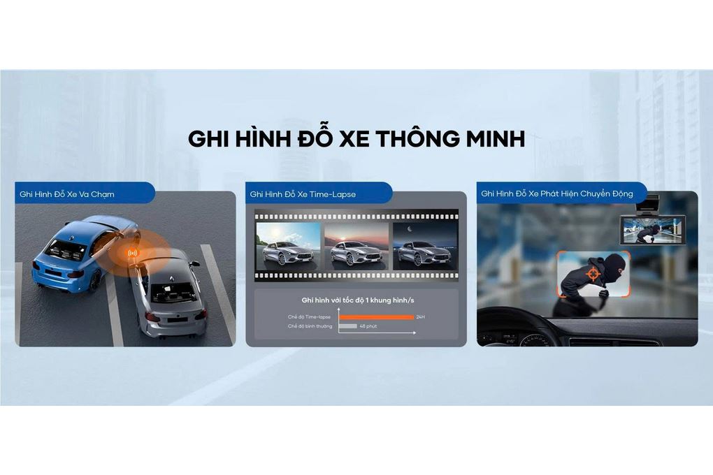 Camera hành trình xe hơi ghi hình trước sau 2K Cảnh Báo Giọng Nói 4G GPS Vietmap SpeedMap M2 Màu Đen