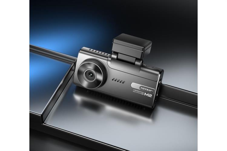 Camera hành trình xe hơi ghi hình trước sau 2K Cảnh Báo Giọng Nói 4G GPS Vietmap SpeedMap M2 Màu Đen