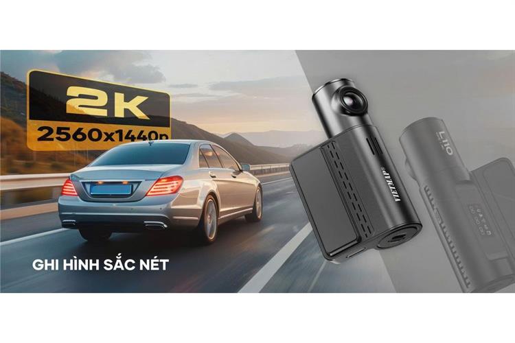 Camera hành trình xe hơi 2K Cảnh Báo Giọng Nói 4G GPS Vietmap L110 Màu Đen