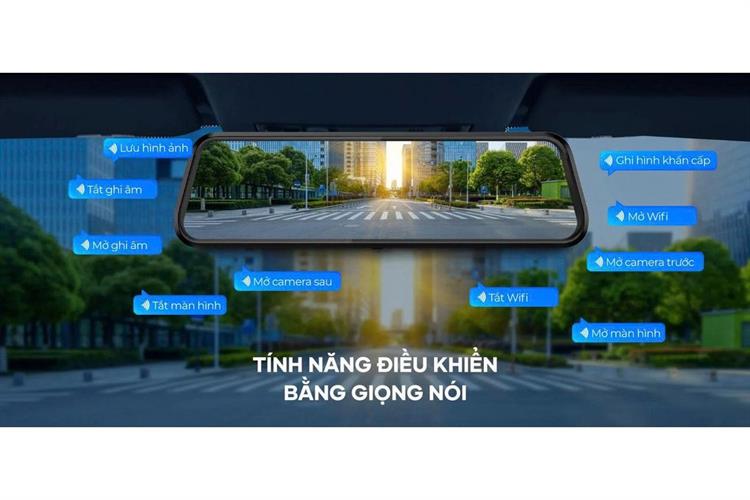 Camera hành trình xe hơi ghi hình trước sau 4K Cảnh Báo Giọng Nói GPS Vietmap R440 Màu Đen