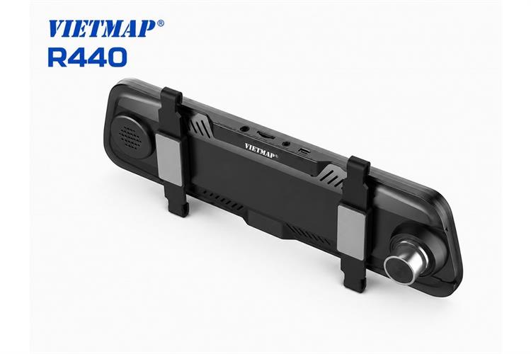 Camera hành trình xe hơi ghi hình trước sau 4K Cảnh Báo Giọng Nói GPS Vietmap R440 Màu Đen