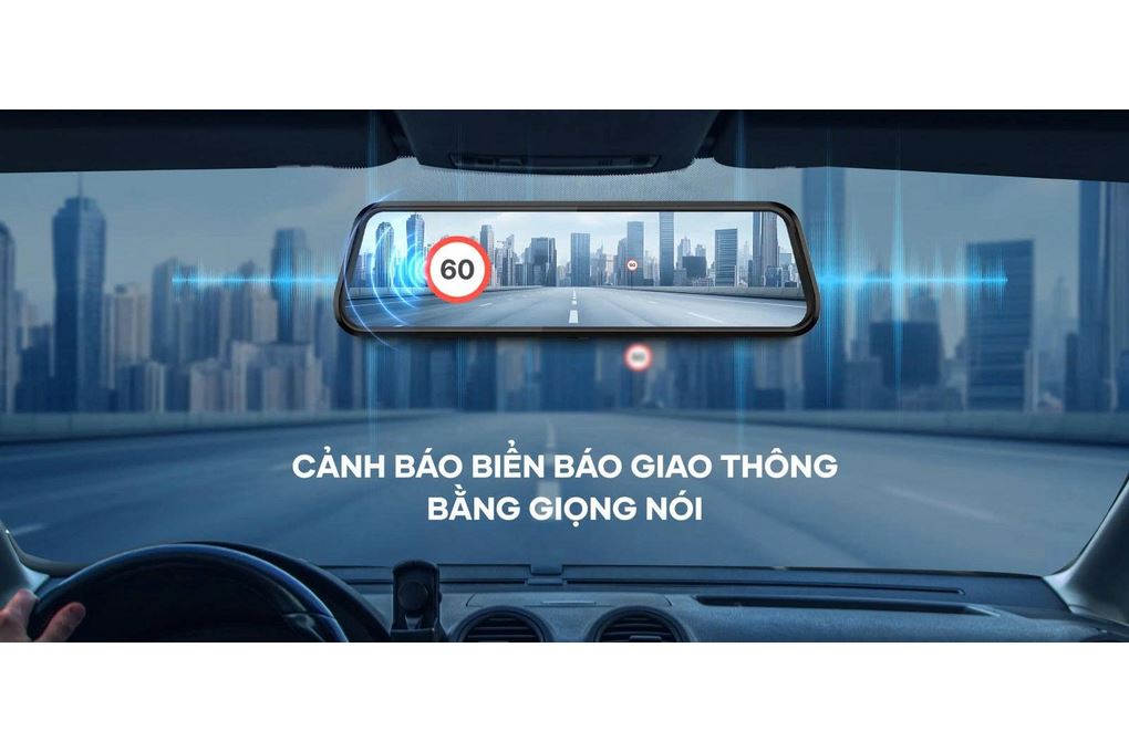 Camera hành trình xe hơi ghi hình trước sau 4K Cảnh Báo Giọng Nói GPS Vietmap R440 Màu Đen