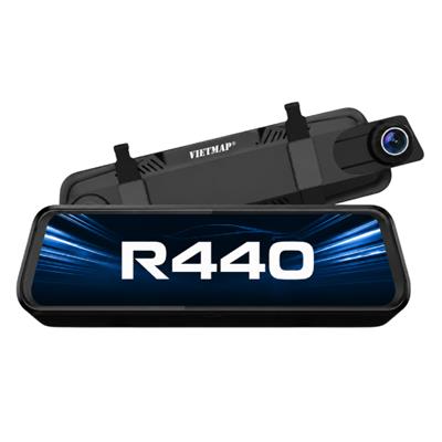 Camera hành trình xe hơi ghi hình trước sau 4K Cảnh Báo Giọng Nói GPS Vietmap R440