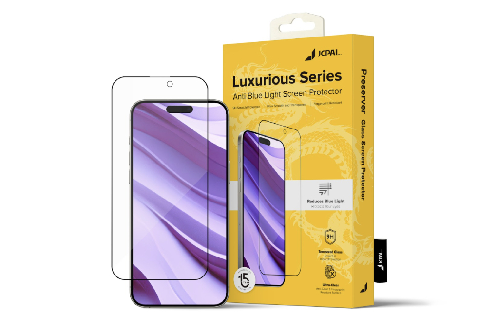 Miếng dán kính cường lực chống ánh sáng xanh iPhone 16 Pro Max Jcpal Màu Trắng