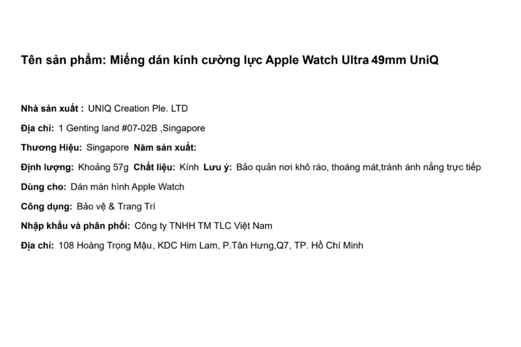Miếng dán kính cường lực Apple Watch Ultra 49mm UniQ - 4