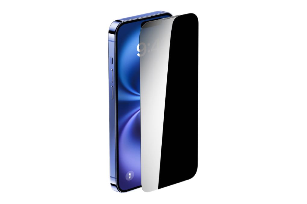 Miếng dán kính iPhone 16 Plus cường lực chống nhìn trộm Jincase Màu Đen