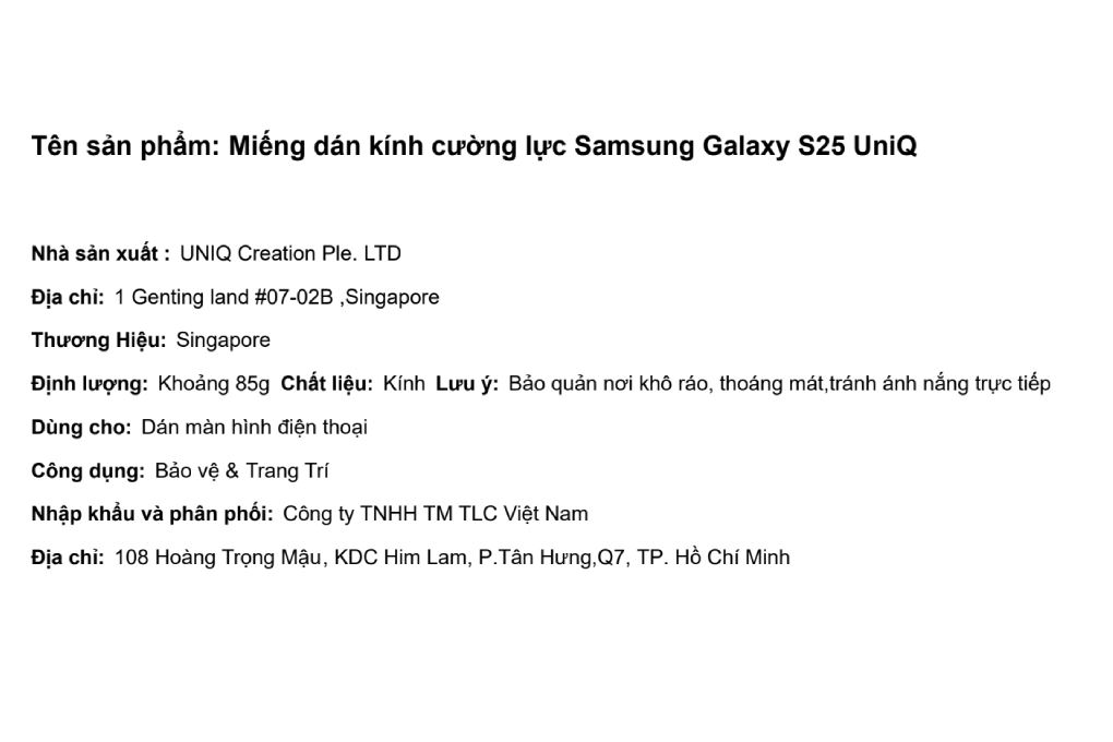 Miếng dán kính cường lực Samsung Galaxy S25 UniQ - 2