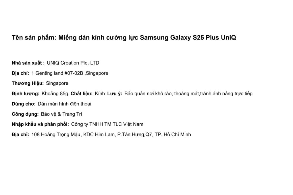 Miếng dán kính cường lực Samsung Galaxy S25 Plus UniQ - 2