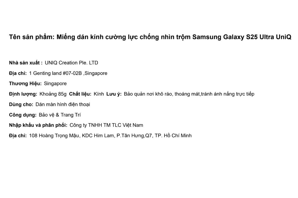 Miếng dán kính cường lực chống nhìn trộm Samsung Galaxy S25 Ultra UniQ - 2