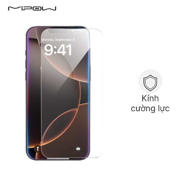 Miếng dán kính cường lực iPhone 16 Pro Max Mipow BJ604-CR