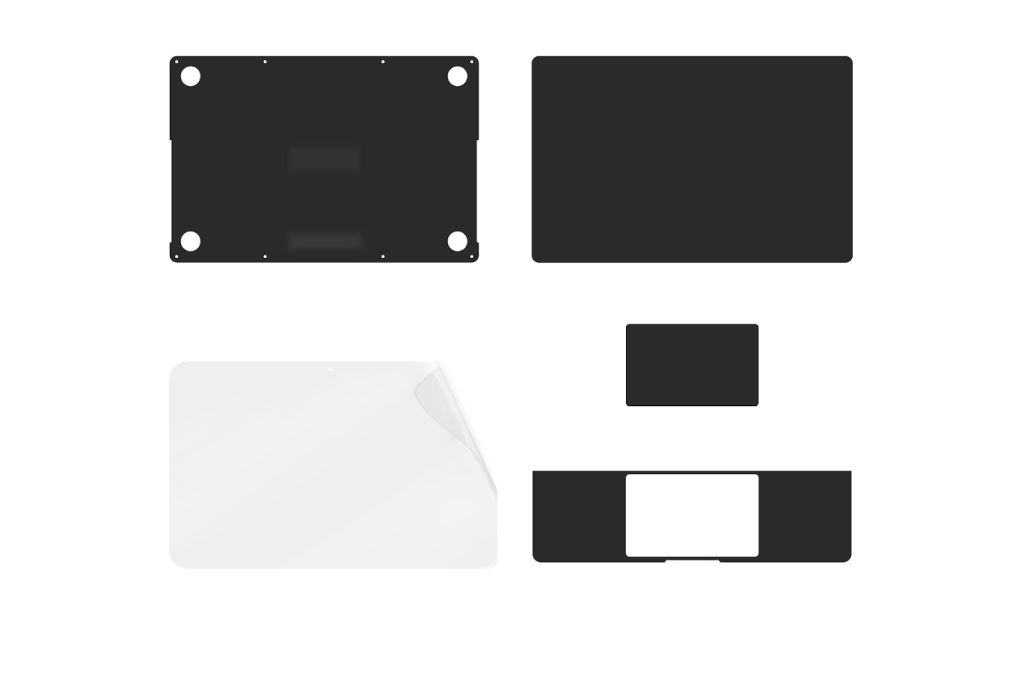 Bộ dán Macbook Pro M1/M2/M3/M4 14 inch 5 IN 1 JCPAL Màu Đen