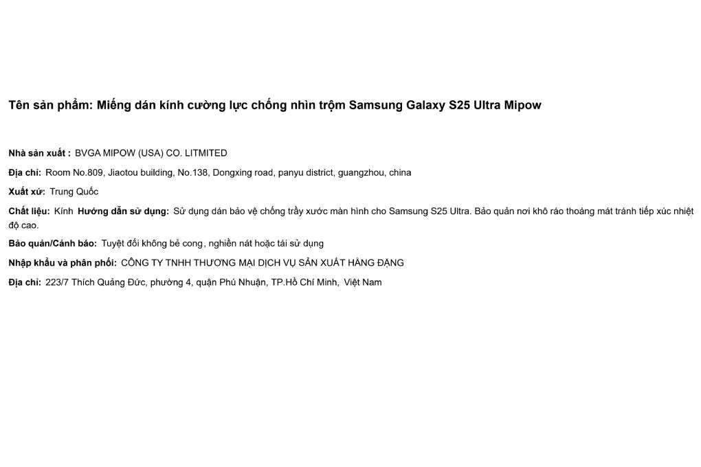 Miếng dán kính cường lực Samsung Galaxy S25 Ultra Mipow - 2
