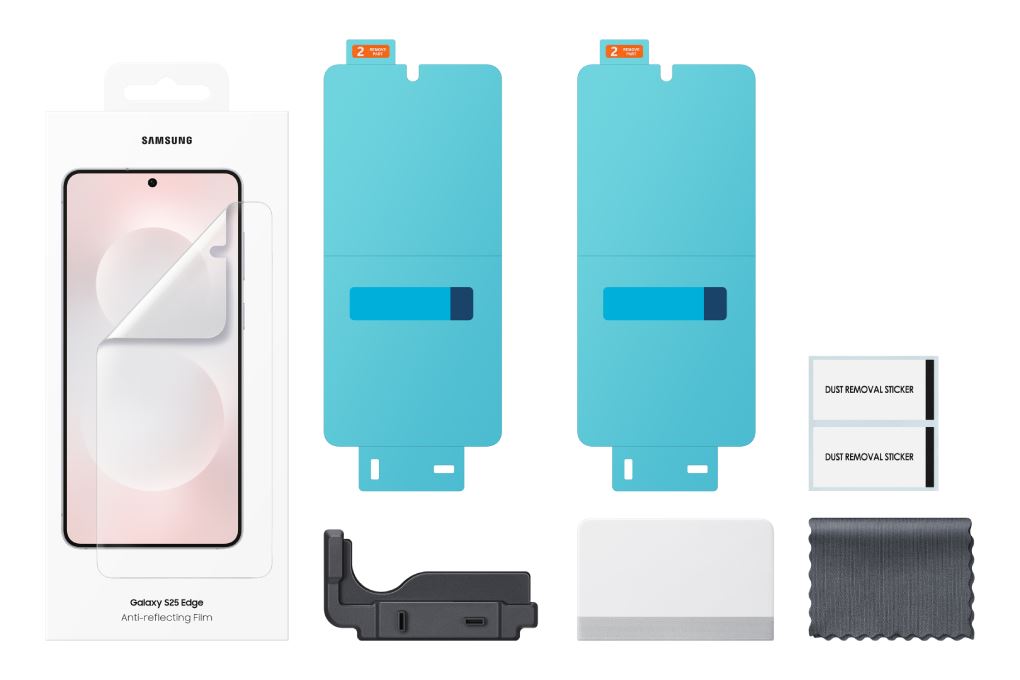 Bộ 2 miếng dán chống lóa Samsung Galaxy S25 Edge Màu Trắng