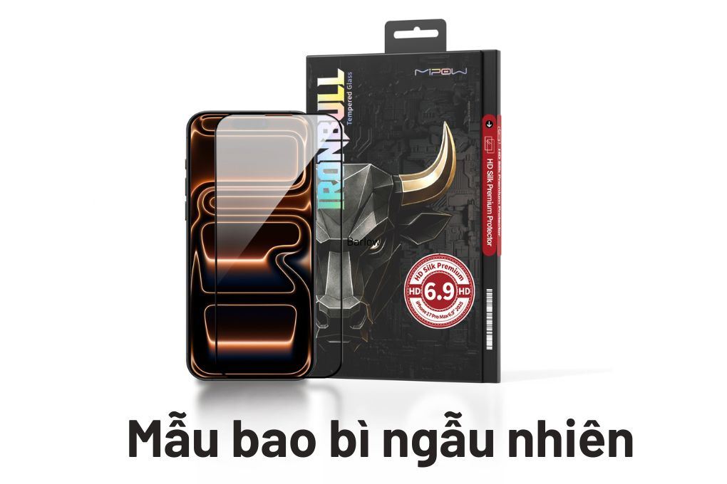 Miếng dán kính cường lực iPhone 17 Pro Max Mipow BJ704-BK Màu Trắng