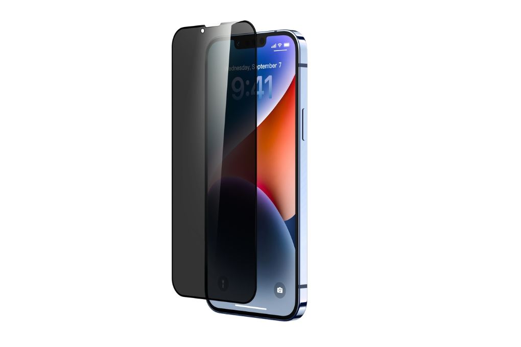 Miếng dán kính iPhone 16e/iPhone 13/iPhone 14 cường lực chống nhìn trộm AVA+ JC