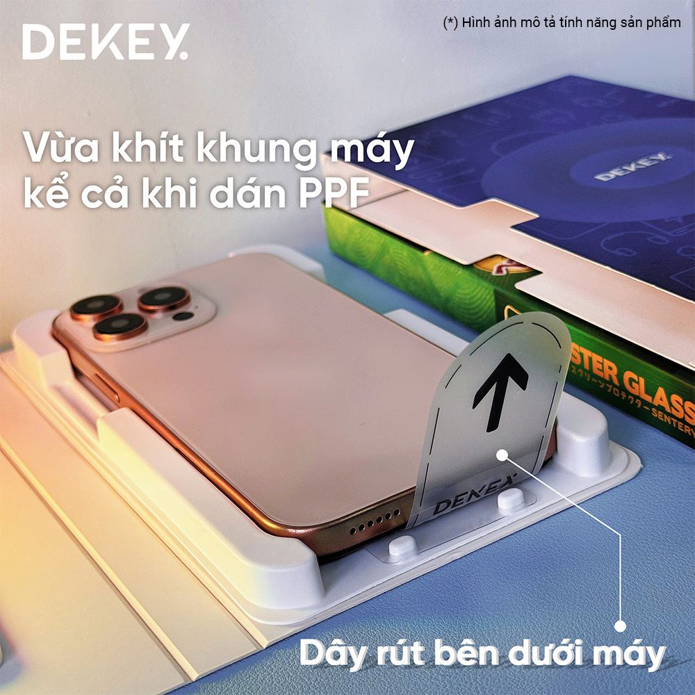 Miếng dán kính cường lực chống nhìn trộm iPhone Air DEKEY 3D Sentery Màu Trắng