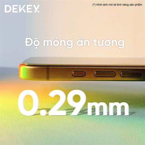 Miếng dán kính cường lực iPhone 17 Pro DEKEY 3D Sentery Màu Trắng