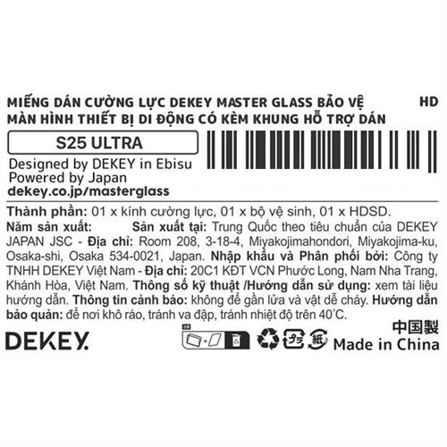 Miếng dán kính cường lực Samsung S25 Ultra DEKEY 3D Sentery Màu Trắng